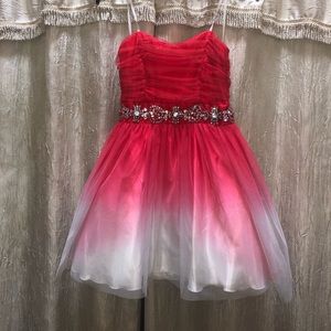 Ombré Hoco Dress - Pink/Red Size 5 - Worn Once!!